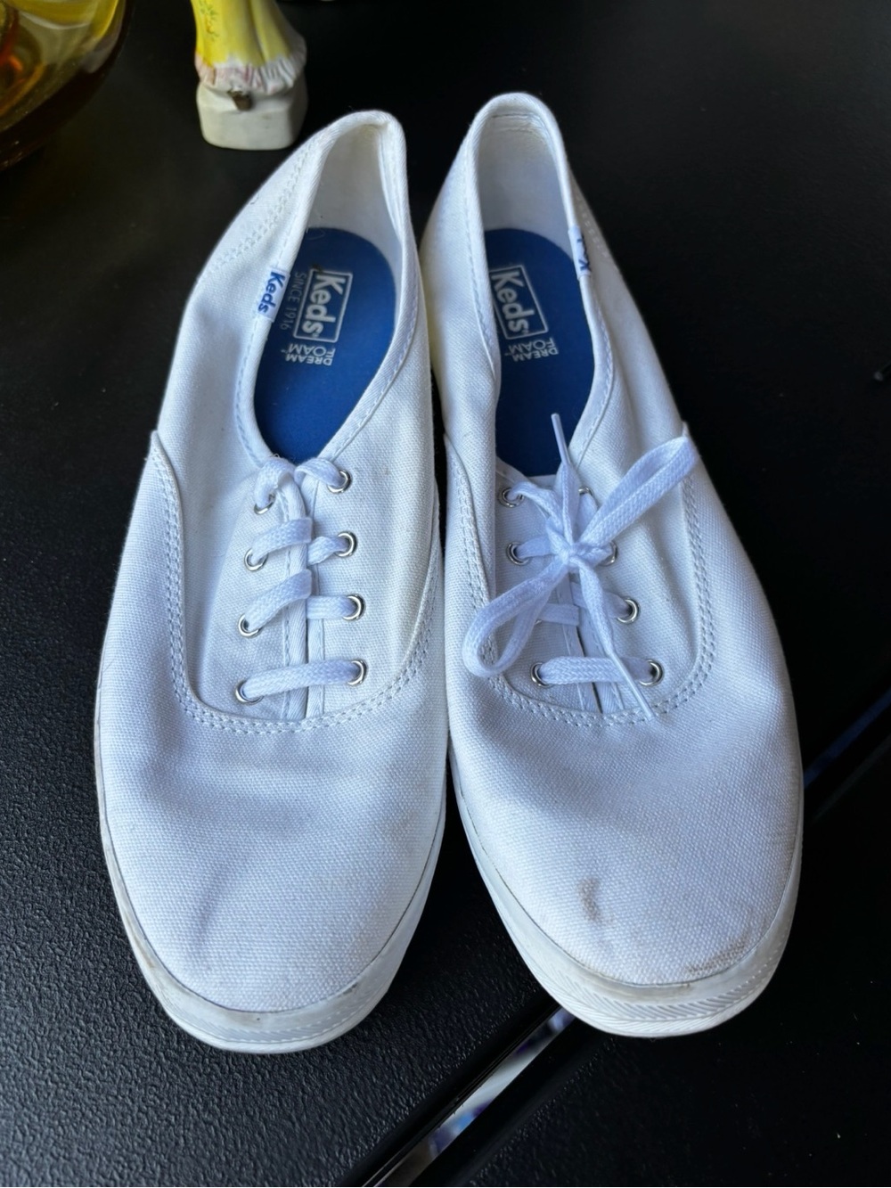 Keds White Canvas Low-Top Slip-On Sneakers